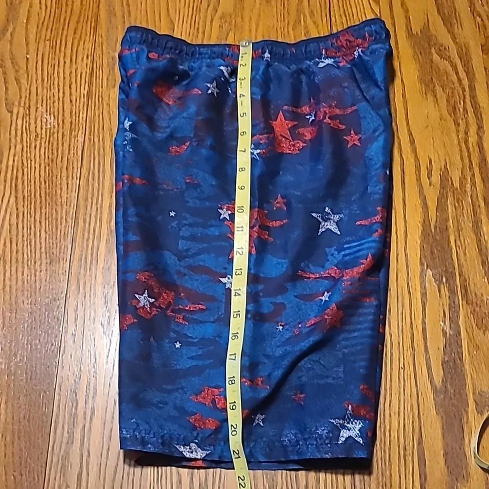 Under Armour Blue Camoflauge Swim Trunks Wirh Rwd Stars- Boy's XL